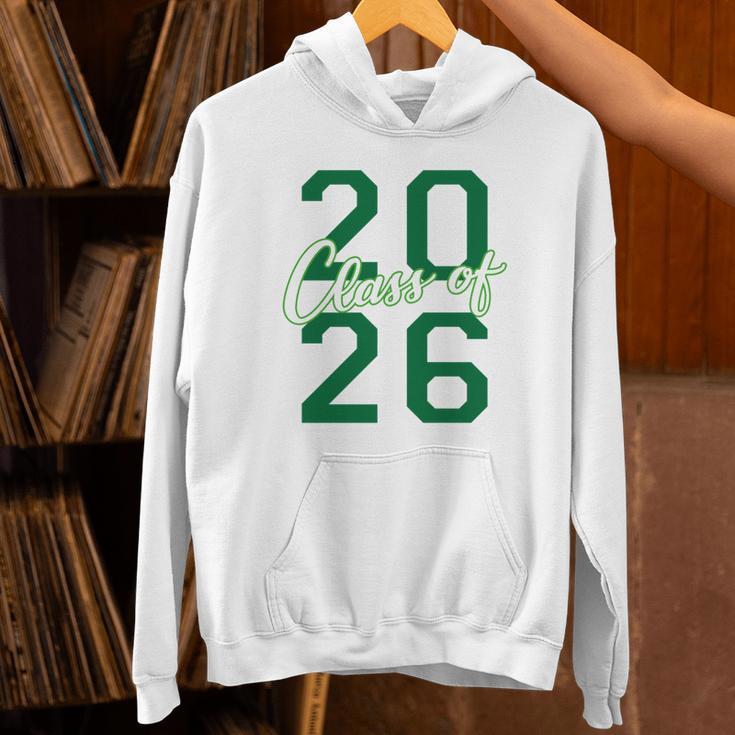 Class Of 2026 Graduation Varsity Green And On The Back Unisex Hoodie