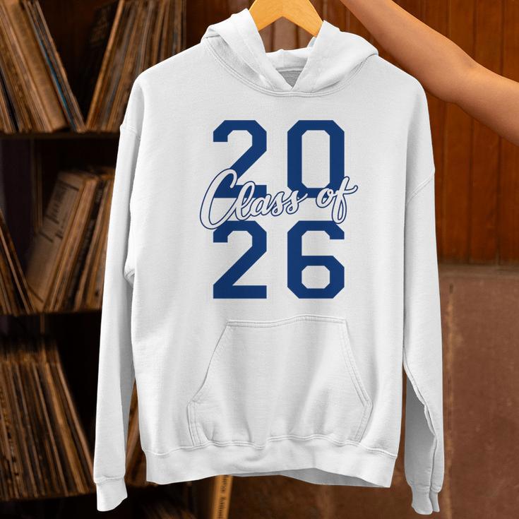 Class Of 2026 Graduation Varsity Navy Blue Letters Premium Tri-Blend Unisex Hoodie
