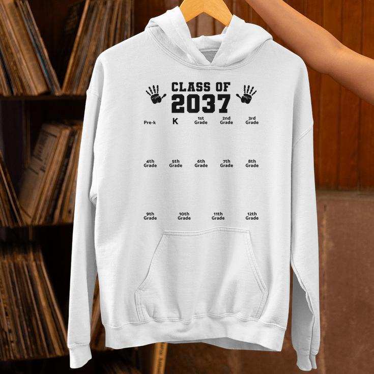 Class Of 2037 Handprint Grow With Me Pre-k Graduation Unisex Hoodie
