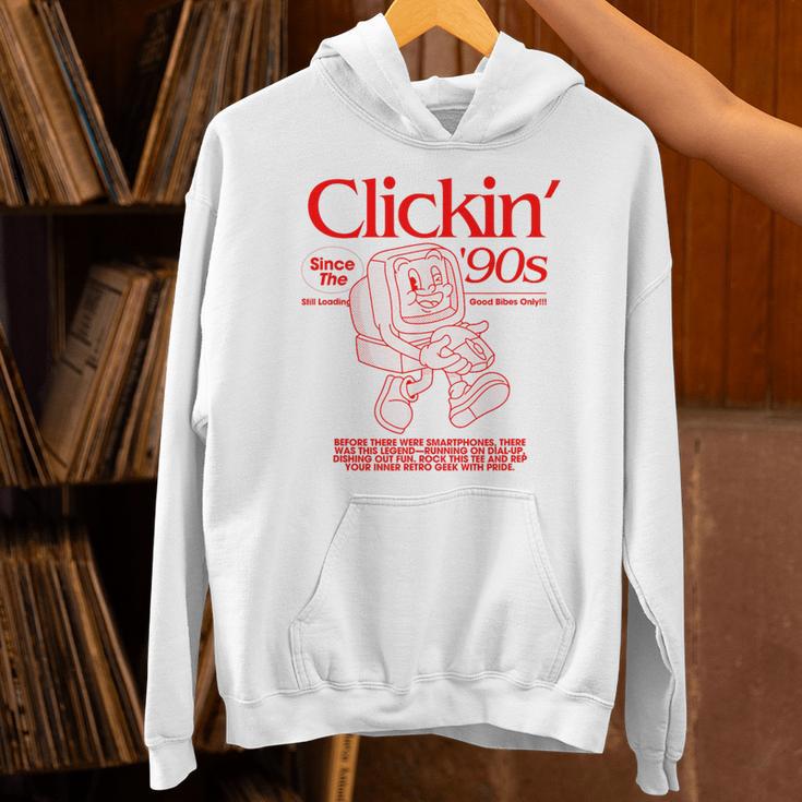 Clickin' Since The 90s Retro Computer Nostalgia Unisex Hoodie