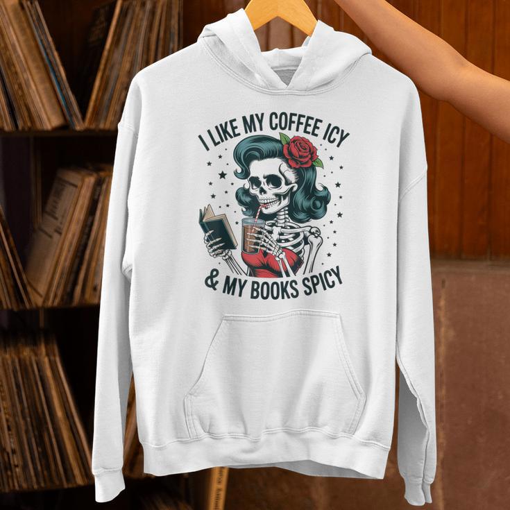 I Like My Coffee ICY & My Books Spicy For Book Lovers Unisex Hoodie