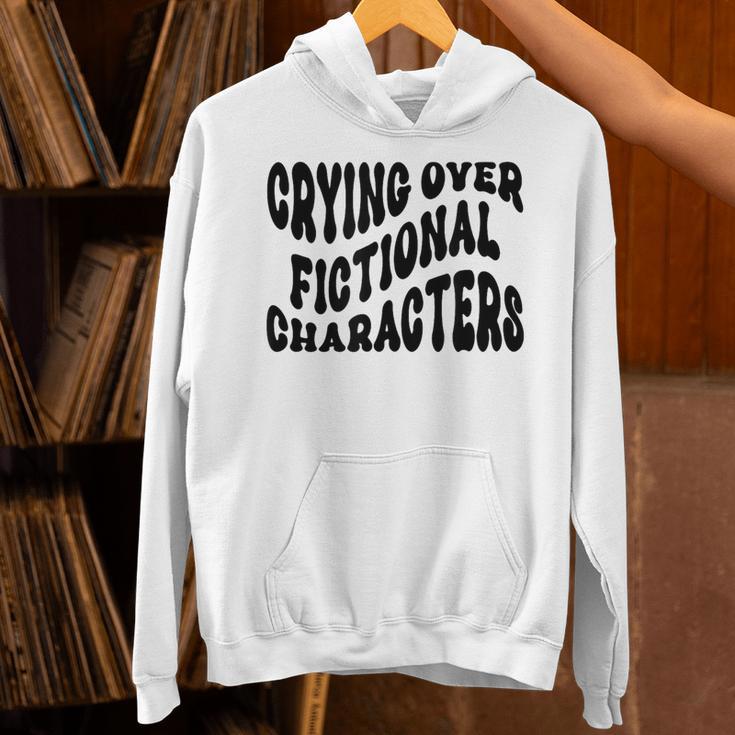 Crying Over Fictional Characters Book Lovers Unisex Hoodie