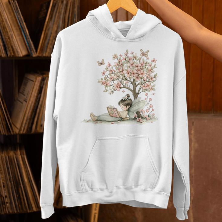 Cute Fairy Reading Fairycore Aesthetic Book Lover Unisex Hoodie Cute Fairy Reading Fairycore Aesthetic Book Lover Unisex Hoodie