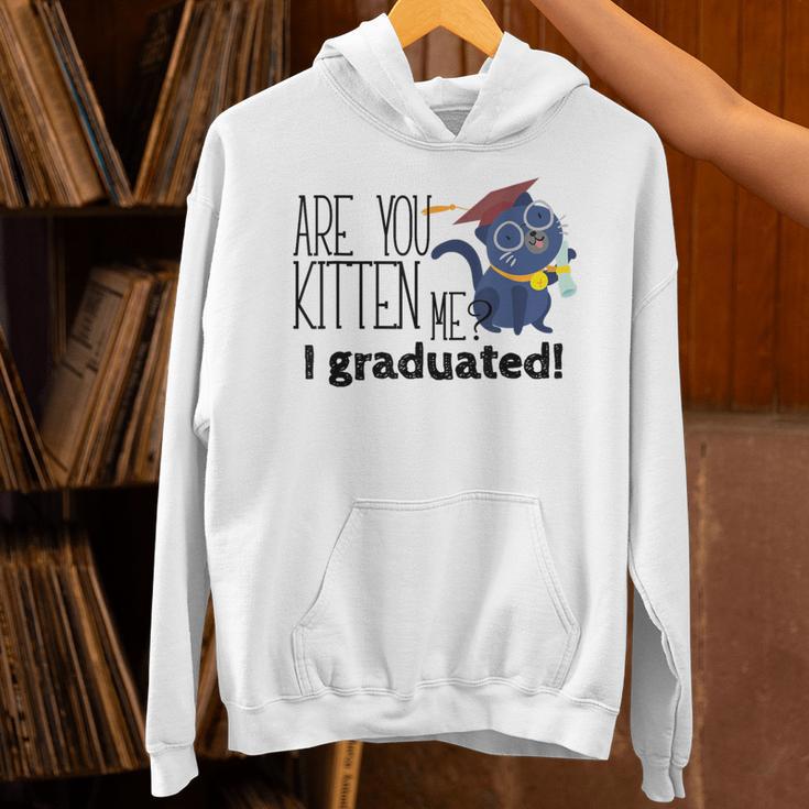 Cute Graduation Cat Masters High School T-Shirt For Men Women Kids Unisex Hoodie