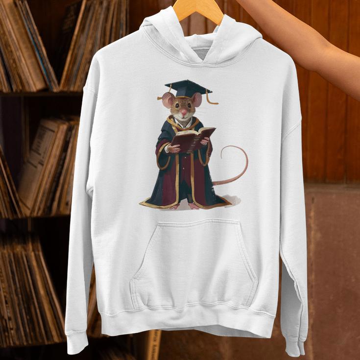 Cute Mouse Reading Book Graduation Unisex Hoodie Cute Mouse Reading Book Graduation Unisex Hoodie