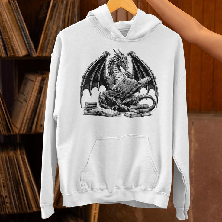 Dragon Reading Book Bookworm Books Dragon Learning Unisex Hoodie Dragon Reading Book Bookworm Books Dragon Learning Unisex Hoodie