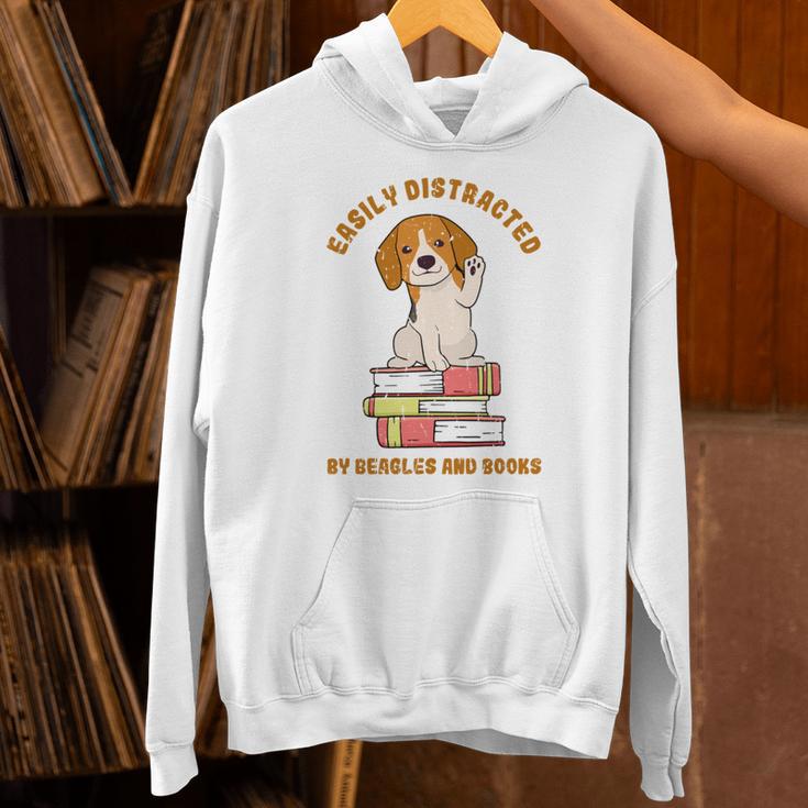 Easily Distracted By Beagles And Books Beagle Dog Unisex Hoodie Easily Distracted By Beagles And Books Beagle Dog Unisex Hoodie