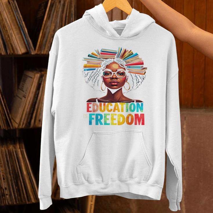 Education Is Freedom Afro Books Unisex Hoodie