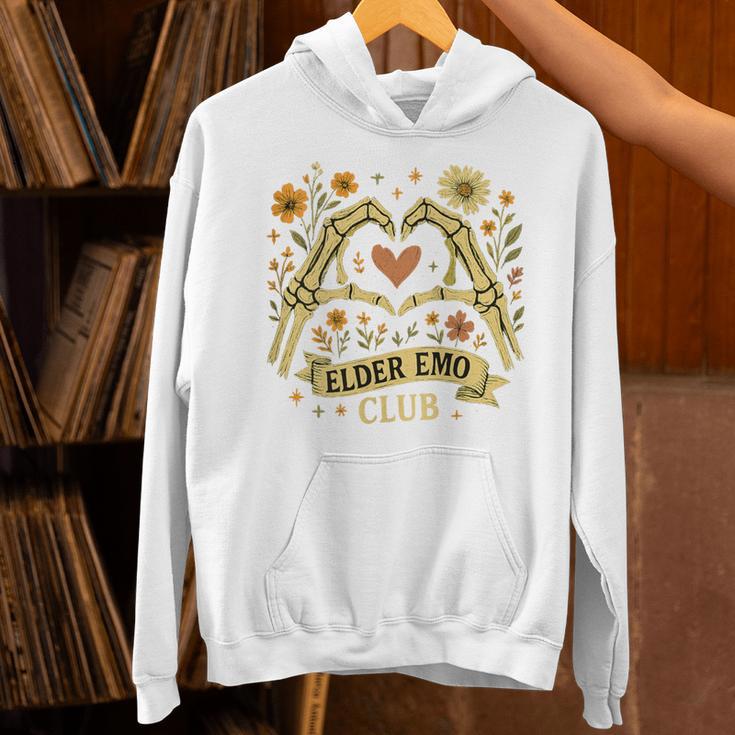 Elder Emo Club Skeleton Hands Heart Nostalgia Unisex Hoodie