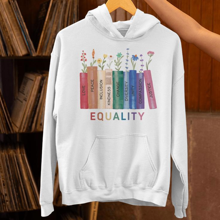 Equality Flower Books Equal Rights Social Justice Feminist Unisex Hoodie