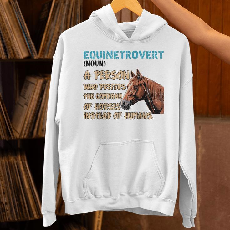 Equinetrovert Definition Equine Horse Riding Introvert Unisex Hoodie