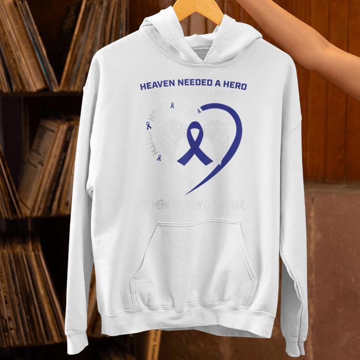 Faith Blue In Memory Of My Godmother Colon Cancer Awareness Unisex Hoodie Faith Blue In Memory Of My Godmother Colon Cancer Awareness Unisex Hoodie