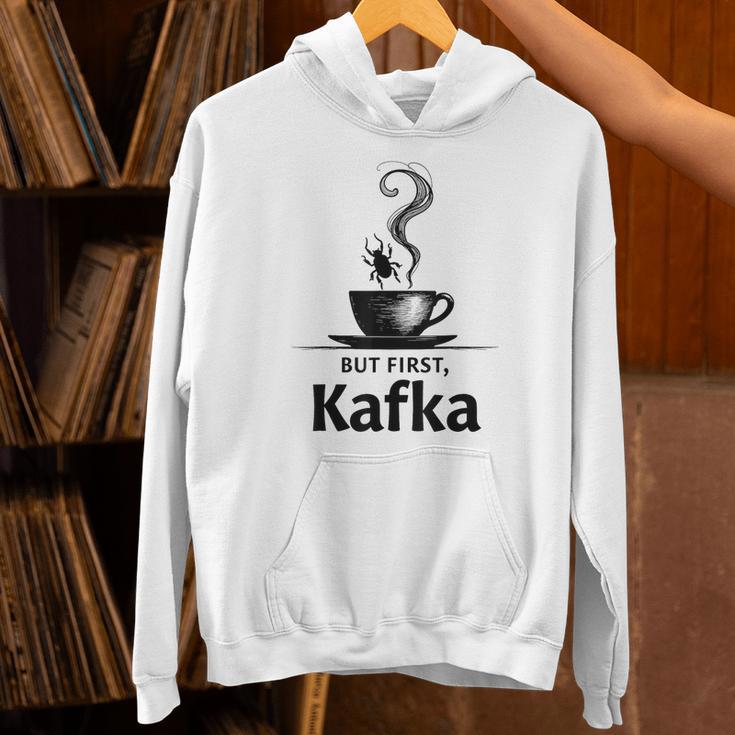 But First Kafka Coffee For Literature & Book Lovers Unisex Hoodie But First Kafka Coffee For Literature & Book Lovers Unisex Hoodie
