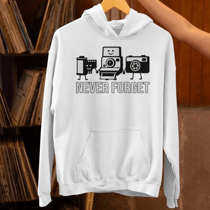 Never Forget Retro Camera Photography Nostalgia Premium Tri-Blend Unisex Hoodie