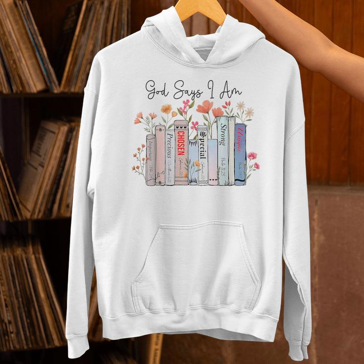 God Says I Am Book Bible Verse Christian Girls Women Unisex Hoodie God Says I Am Book Bible Verse Christian Girls Women Unisex Hoodie