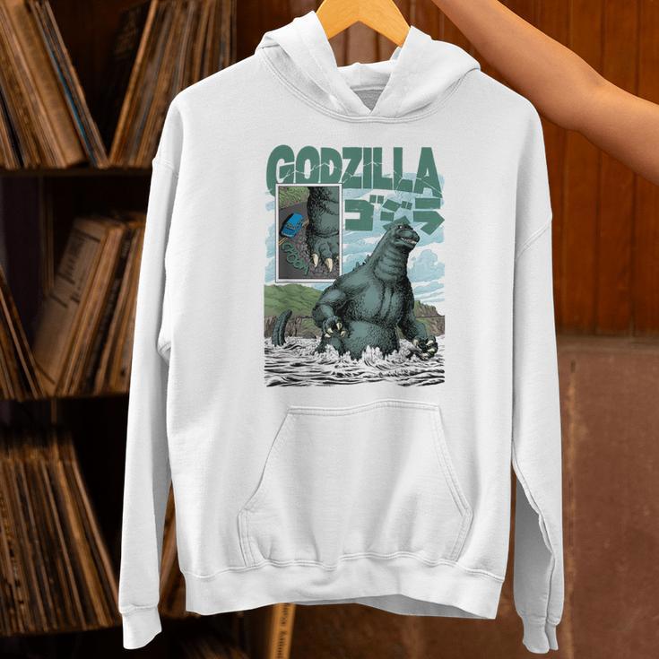 Godzilla Ocean Scene Comic Book Illustration Movie Monster Unisex Hoodie