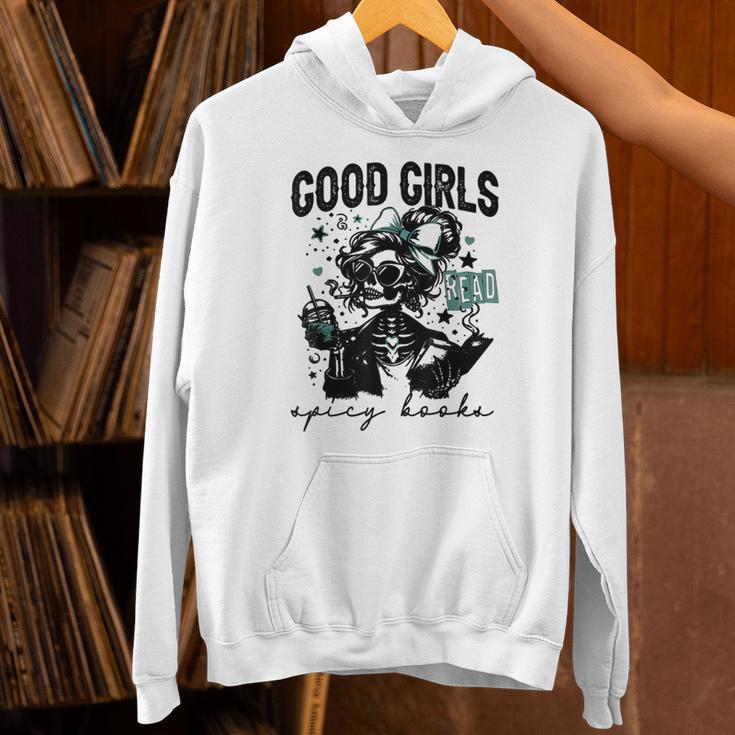 Good Girls Read Spicy Skeleton Book Club Unisex Hoodie