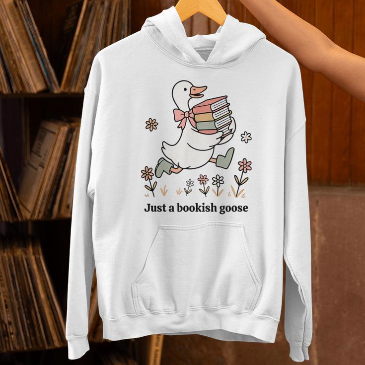 Goose With Books Cute Bookworm Reader Unisex Hoodie