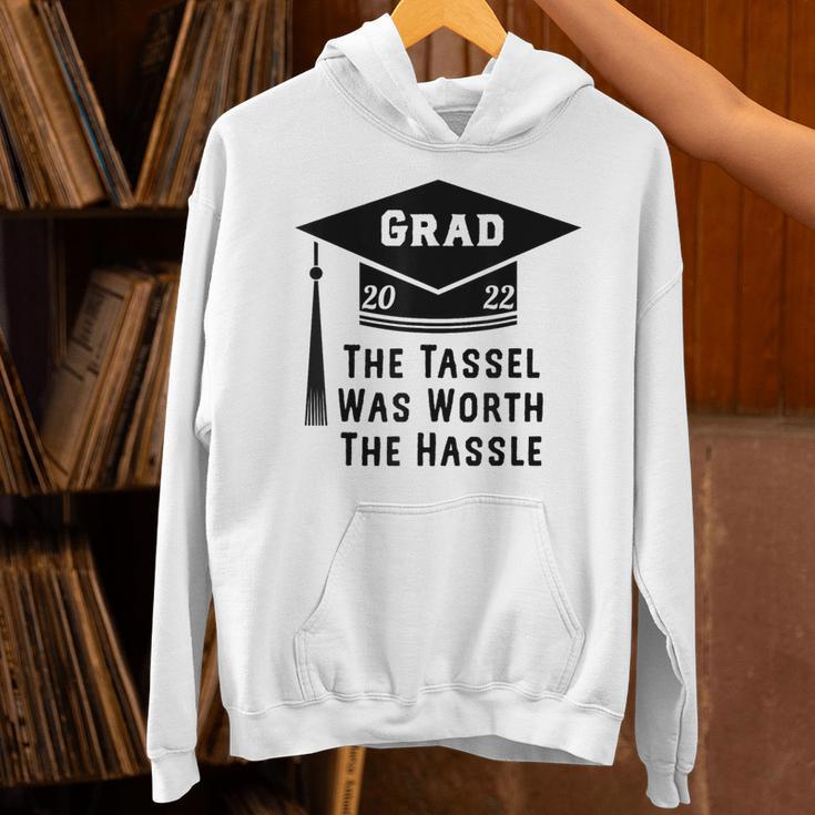 Grad 2022 Graduation Tassel Was Worth The Hassle Unisex Hoodie