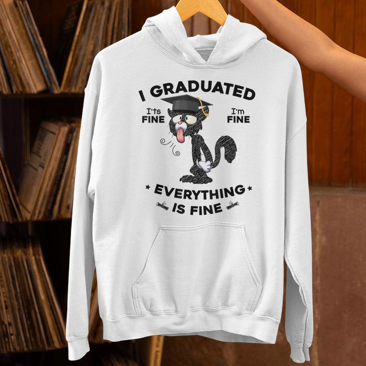 I Graduated Graduate Class 2025 Cat Graduation Unisex Hoodie