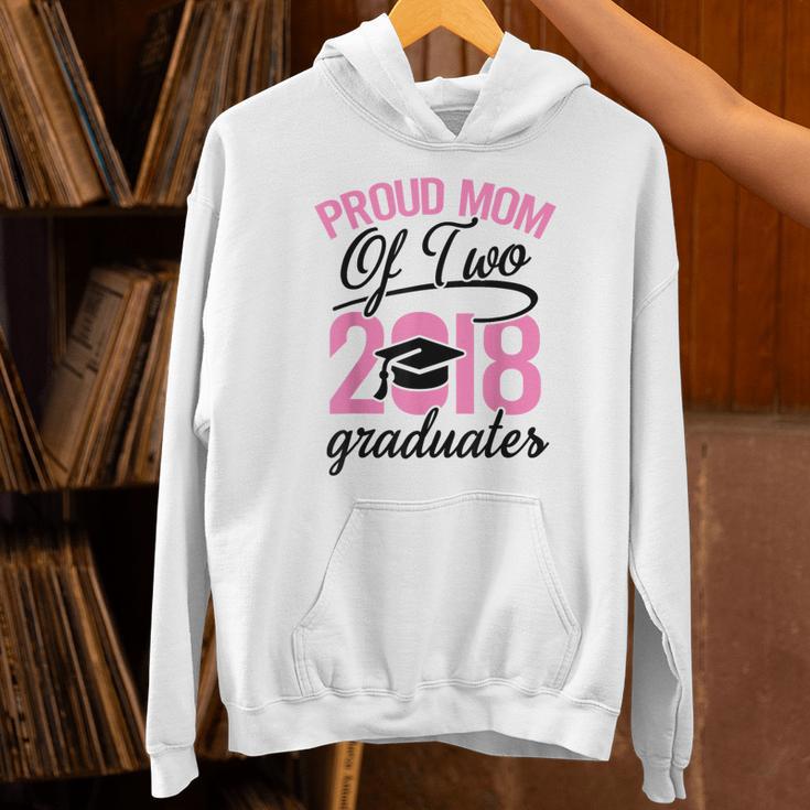 Graduation Shirt For Mom With Twins Proud Mom Of Two Unisex Hoodie