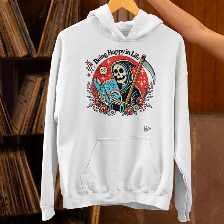 Grim Reaper Reads a Book Unisex Hoodie