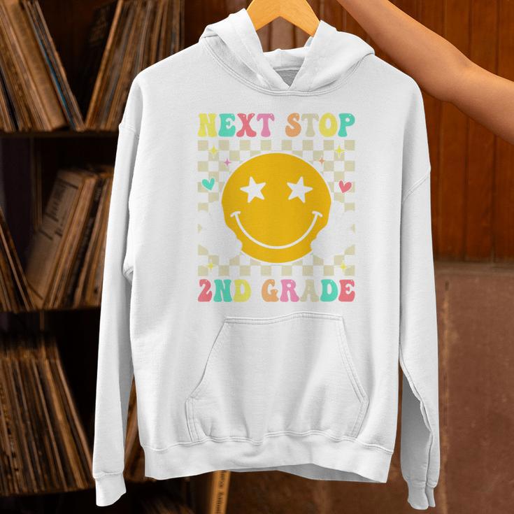 Groovy Next Stop 2nd Grade 1st Grade Graduation 2025 Premium Unisex Hoodie