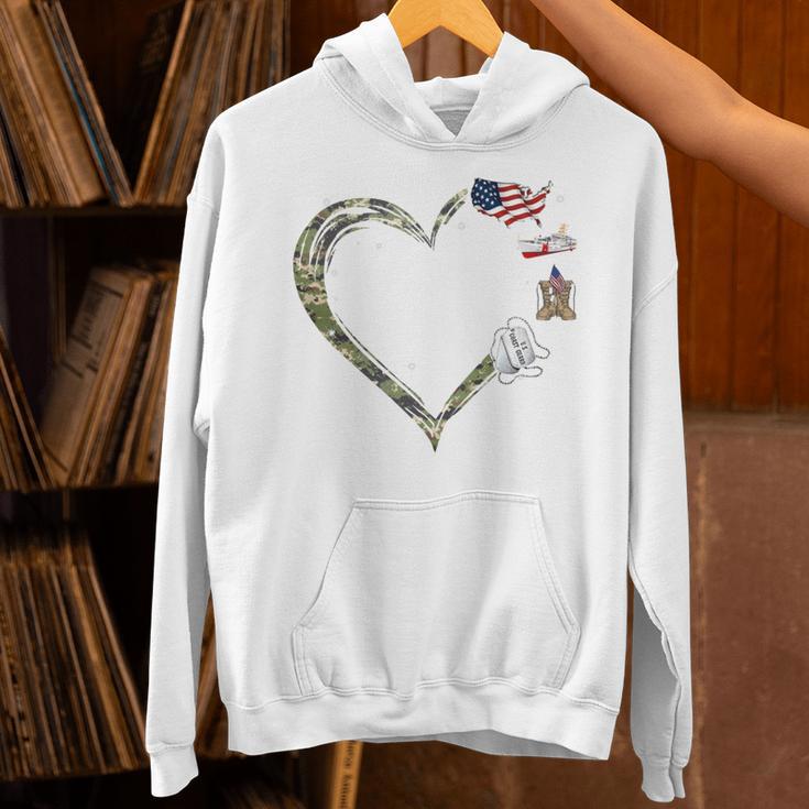 Heart Coast Guard Wife Coast Guard Graduation Wife USCG Wife Unisex Hoodie