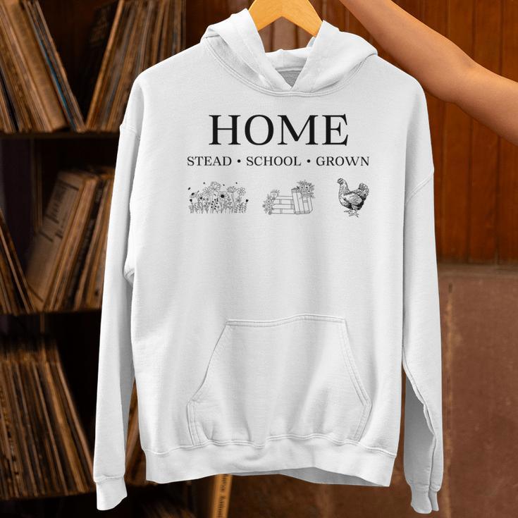 Home Stead School Grown Flowers Book Chicken Unisex Hoodie