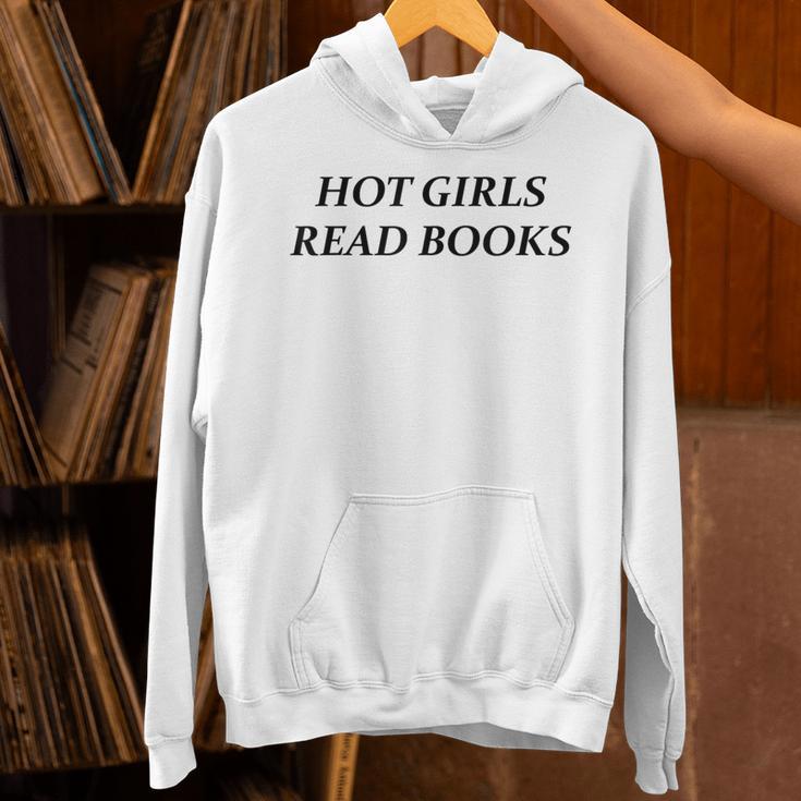 Hot Girls Read Books Confident Reading Bookworm Girl Unisex Hoodie
