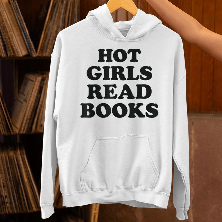 Hot Girls Read Books Lover Bookworm Librarian Book Reading Unisex Hoodie