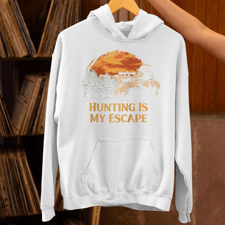 Hunting Is My Escape Introvert Hunter Antisocial Raglan Baseball Tee Unisex Hoodie