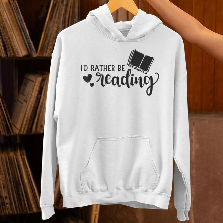 I'd Rather Be Reading Book Lover Bookworm Reading Unisex Hoodie I'd Rather Be Reading Book Lover Bookworm Reading Unisex Hoodie
