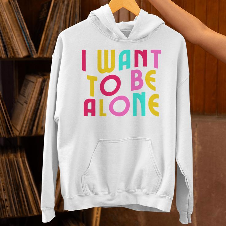 Introvert I Want To Be Alone Retro Wavy Unisex Hoodie Introvert I Want To Be Alone Retro Wavy Unisex Hoodie