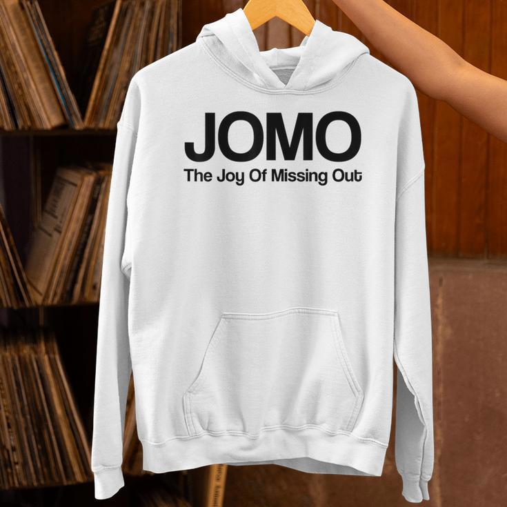 JOMO Joy Of Missing Out Fomo Fear Cozy Introvert Joke Unisex Hoodie JOMO Joy Of Missing Out Fomo Fear Cozy Introvert Joke Unisex Hoodie