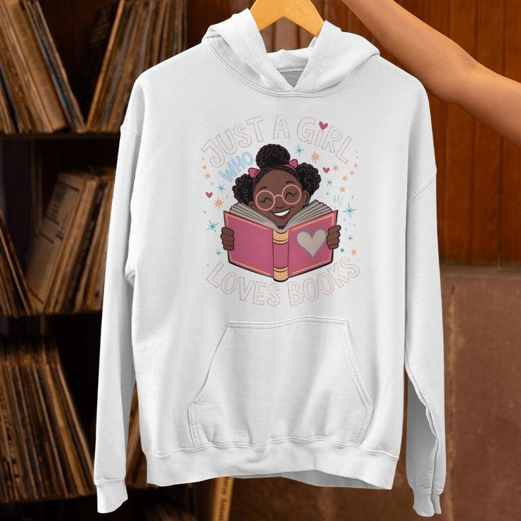 Just A Girl Who Loves Books Cute African American Afro Unisex Hoodie Just A Girl Who Loves Books Cute African American Afro Unisex Hoodie