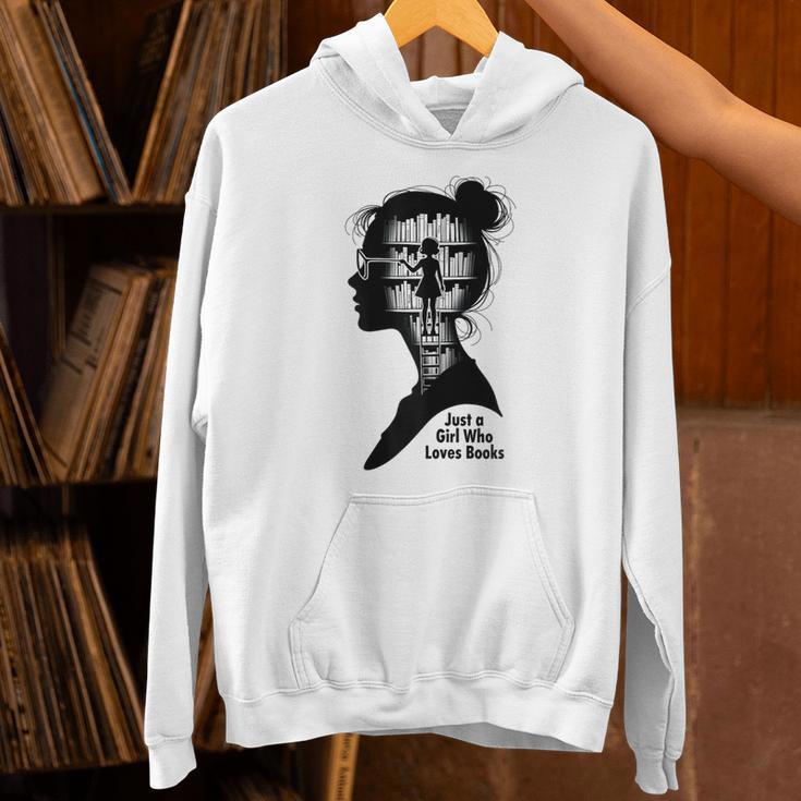 Just A Girl Who Loves Books Girls Books Lovers Unisex Hoodie Just A Girl Who Loves Books Girls Books Lovers Unisex Hoodie