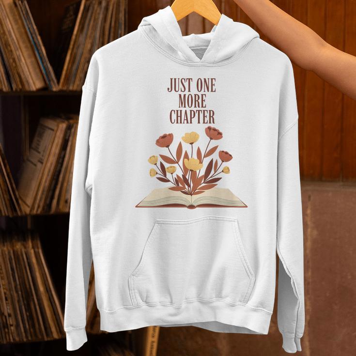 Just One More Chapter Book Lovers Floral Unisex Hoodie