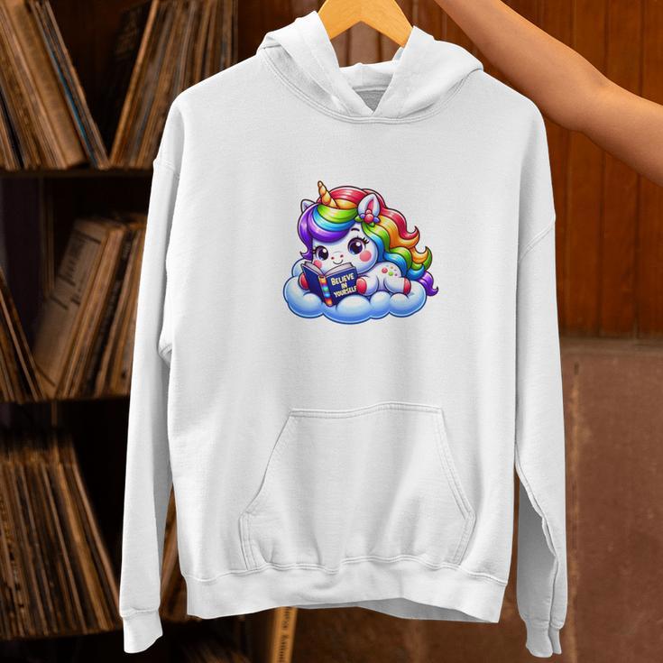 Just One More Chapter Bookish Book Unicorn Reading Book Unisex Hoodie