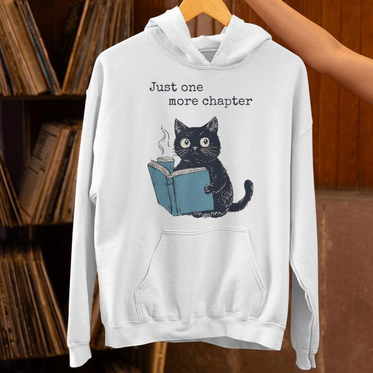 Just One More Chapter Bookworm Cat Book Lover Unisex Hoodie Just One More Chapter Bookworm Cat Book Lover Unisex Hoodie