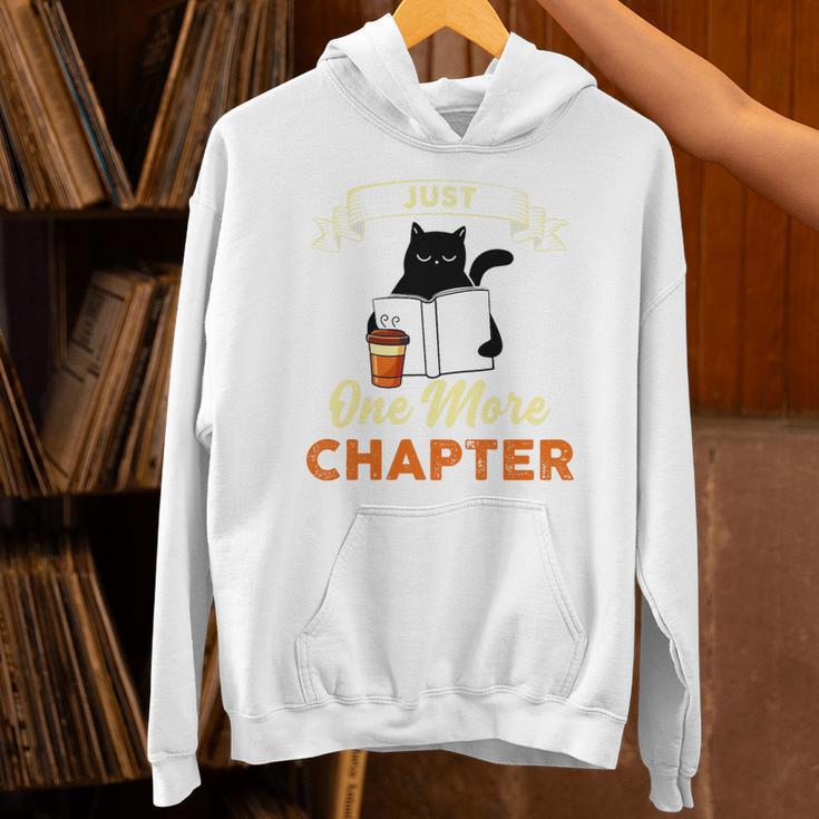 Just One More Chapter Fun Cat Coffee Reading Book Premium Tri-Blend Unisex Hoodie