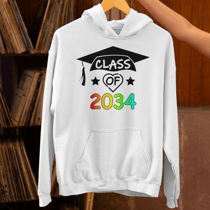 K -12th Grade Hand Prints Space Graduation Class Of 2034 Unisex Hoodie