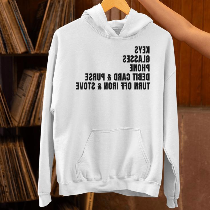 Keys Glasses Phone Debit Card For Memory-Less Friends Mirror Unisex Hoodie