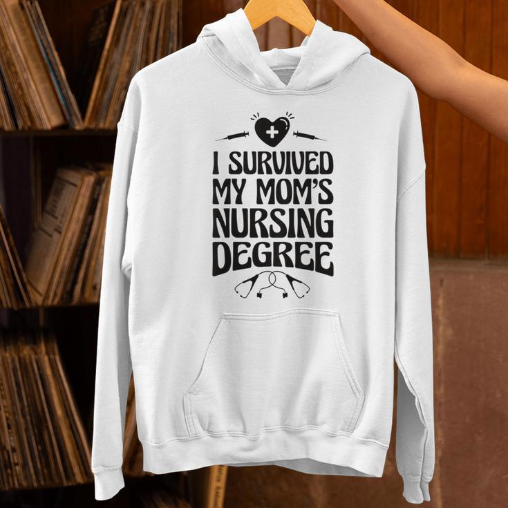 Kids I Survived My Mom's Nursing Degree Nursing School Graduation Unisex Hoodie