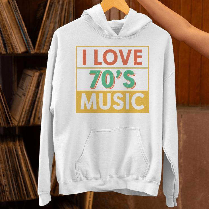 I Love 70's Music Retro Style Nostalgia Vibe 1970 70's Party Premium Tri-Blend Unisex Hoodie