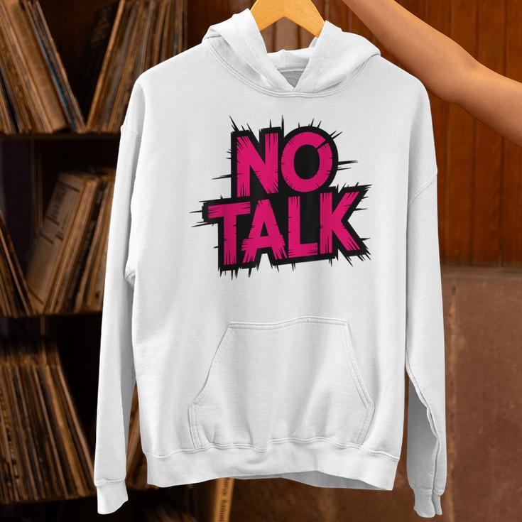 No Small Talk Zone – Introvert Quote Unisex Hoodie