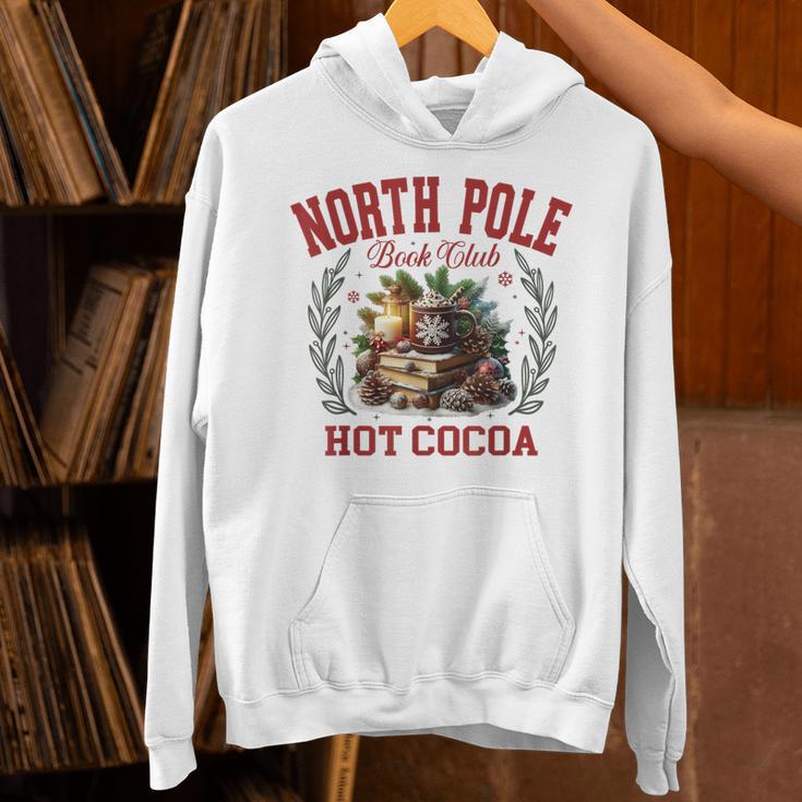 North Pole Book Club Hot Cocoa Bookworm Christmas Xmas Unisex Hoodie