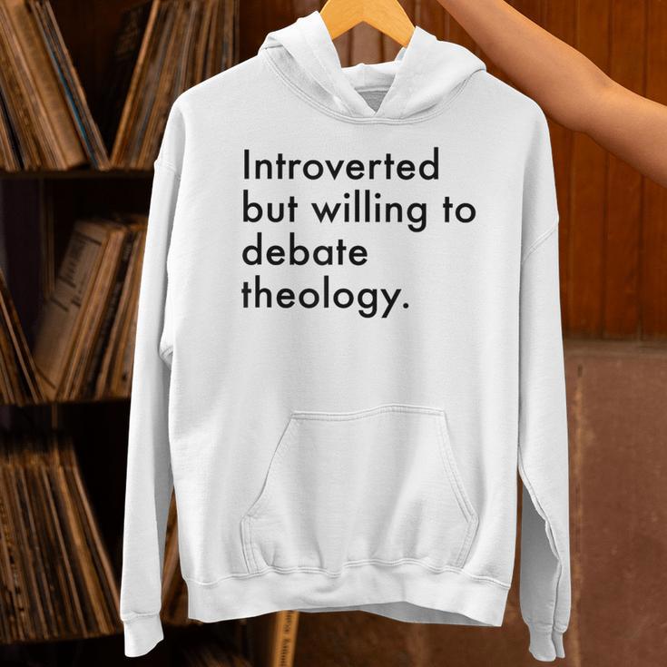 Theology Introvert Christian Conversation Starters Unisex Hoodie