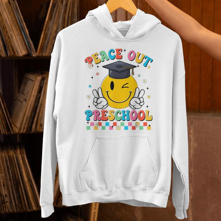 Peace Out Preschool Graduation Last Day Teachers Boys Girls Unisex Hoodie