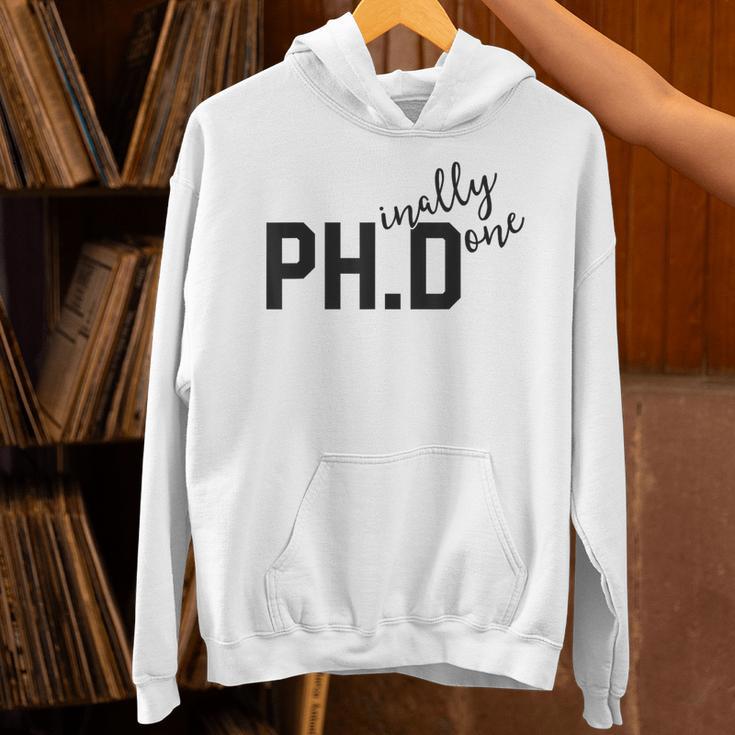 PhD Shirt Phinally Finally Done Graduation Her Unisex Hoodie